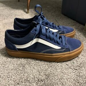 Navy and white Old Skool Vans